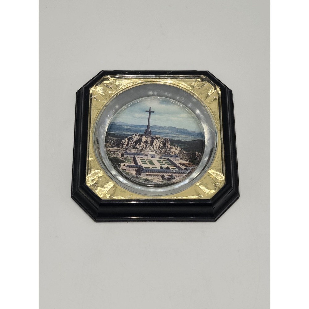 Vintage Valle de los Caídos‎ Spain Souvenir Ashtray Glass & Plastic